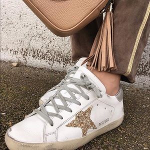 golden goose gold glitter star